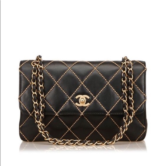 CHANEL CALF SKIN Wild stitch flap bag 💝 - Picture 3 of 8